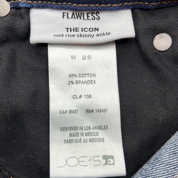 Joes Jeans Flawless The Icon Mid Rise Skinny Ankle Size 25 - Picture 11 of 16